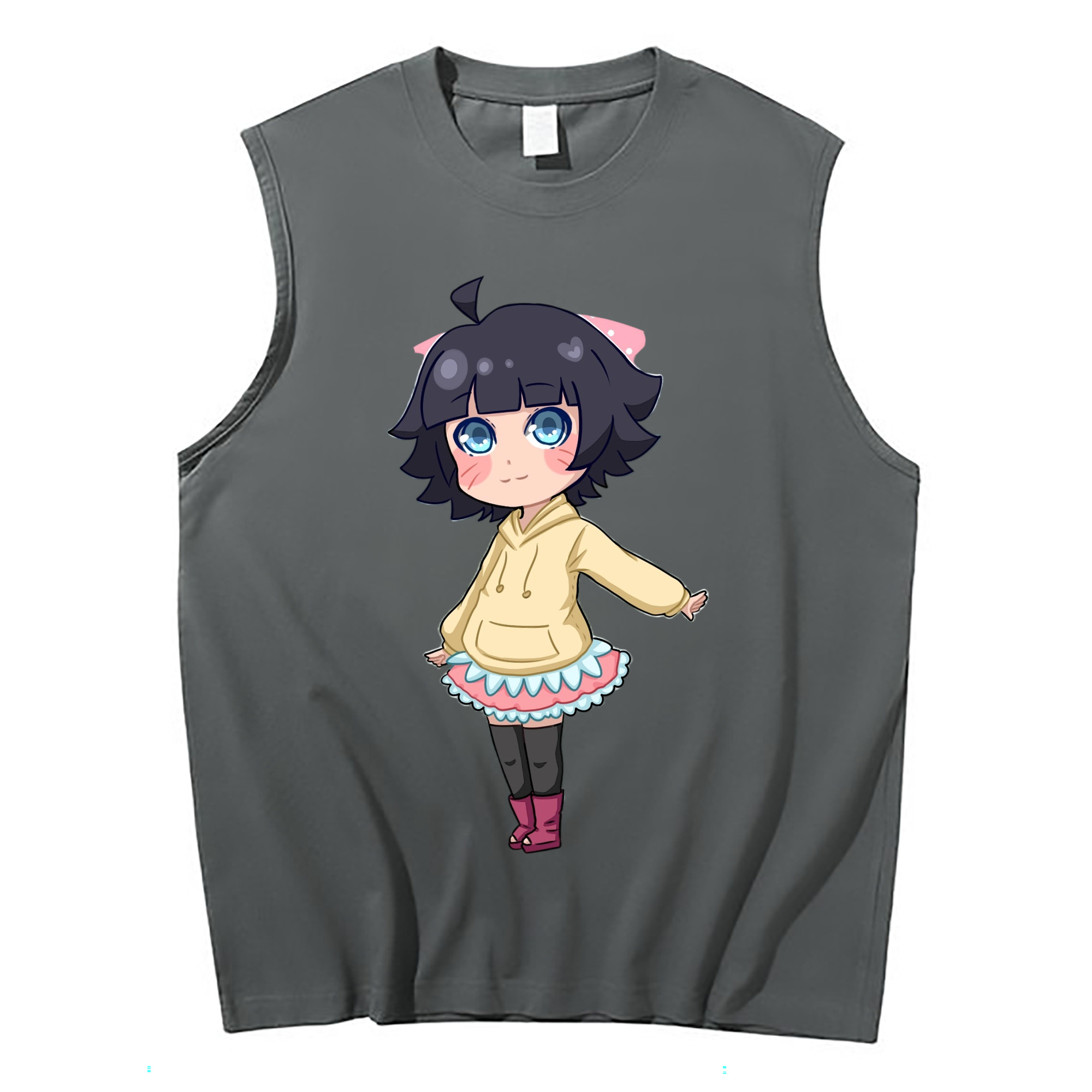 （画像用） NARUTO -ナルト- うずまき ヒマワリ Uzumaki Himawari コットン100％タンクトップ（フロントプリント）